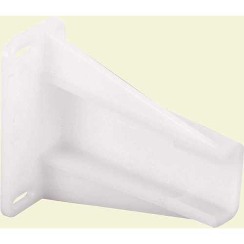Prime-Line MP7240 2-9/16 in. White Plastic Track Bracket age, 1 Left and 1 Right