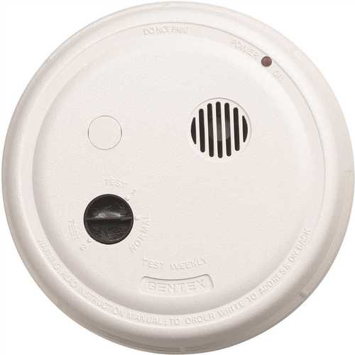 Gentex 9123F Hardwired Interconnected Photoelectric Smoke Alarm with Battery Backup and Relay Contacts