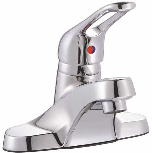 Bayview 4 in. Centerset Single-Handle Bathroom Faucet with Pop-Up Assembly in Chrome