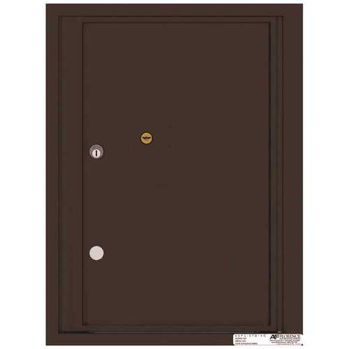 Versatile 1-Compartment Parcel Locker Wall-Mount 4C Mailbox Dark Bronze
