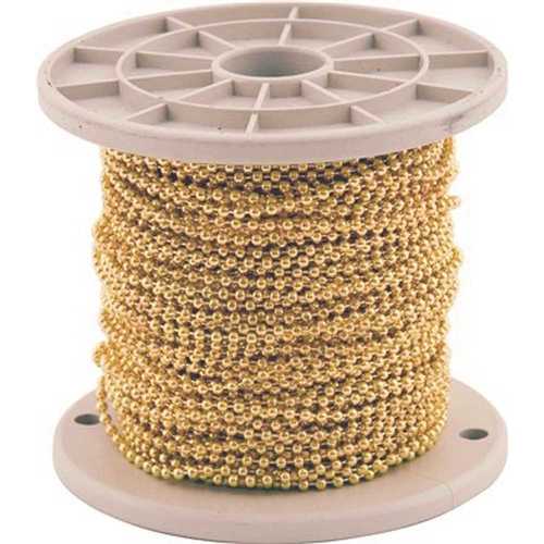 KingChain 531472 196 ft. Solid Brass Bead (Ball) Chain Reel, Trade Size #6