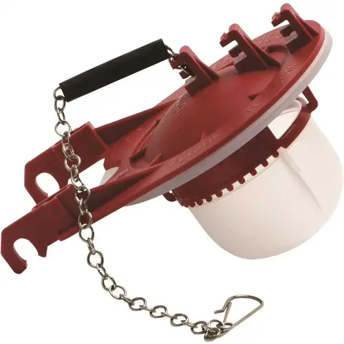 Fluidmaster 5401GBP4 Universal 3 in. Adjustable Toilet Flapper for Glacier Bay Toilets Red