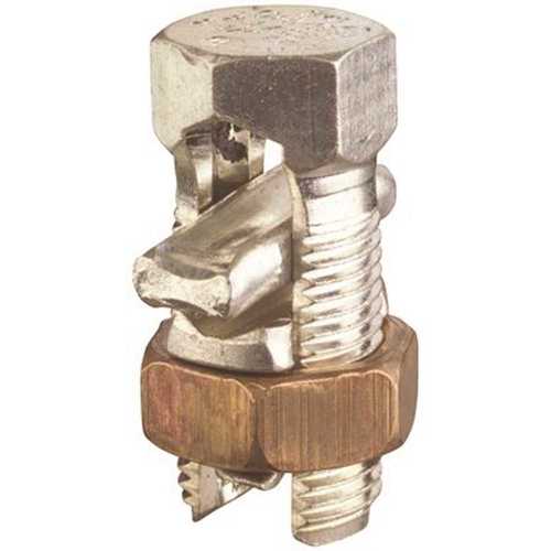 Aluminum and Copper Wire Split Bolt Connector for #2-9 Stranded Aluminum Stainless Look