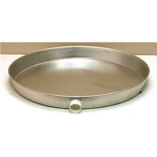 Aluminum Water Heater Pan, 26 in. with PVC Fitting