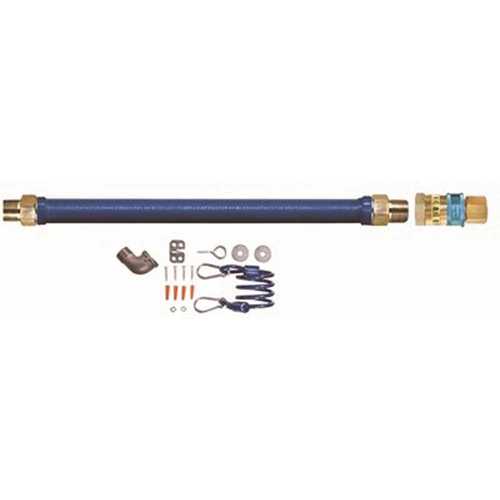 Commercial Appliance Gas Connector Kit, 3/4 in. ID, with Quick Disconnect and Cable, 48 in. L
