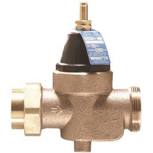 Pressure Reducing Valve, 3/4 in, NPT x NPT Female, Silicone Alloy Body