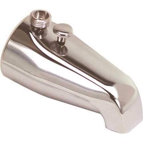 Proplus 104014 3/4 in. IPS Bathtub Spout with Top Shower Diverter in Chrome