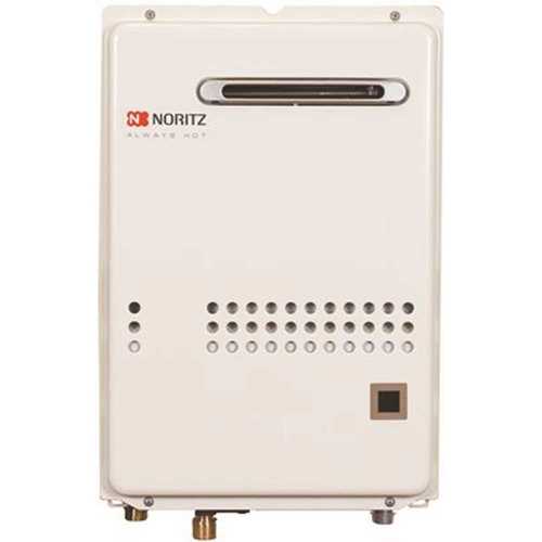 157,000 BTU, 7.1 GPM Residential Outdoor Condensing Direct Vent Natural Gas Tankless Water Heater Beige/Bisque