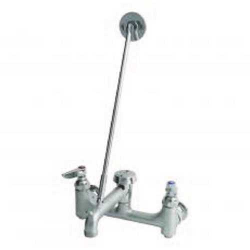 T & S BRASS & BRONZE WORKS B-0665-BSTR 2 Handle Utility Faucet with Shut Off in Rough Chrome