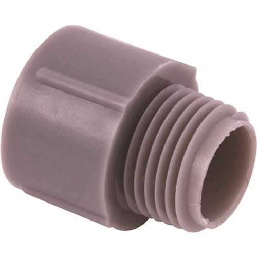 1-1/4 in. PVC Conduit Male Adapter Gray