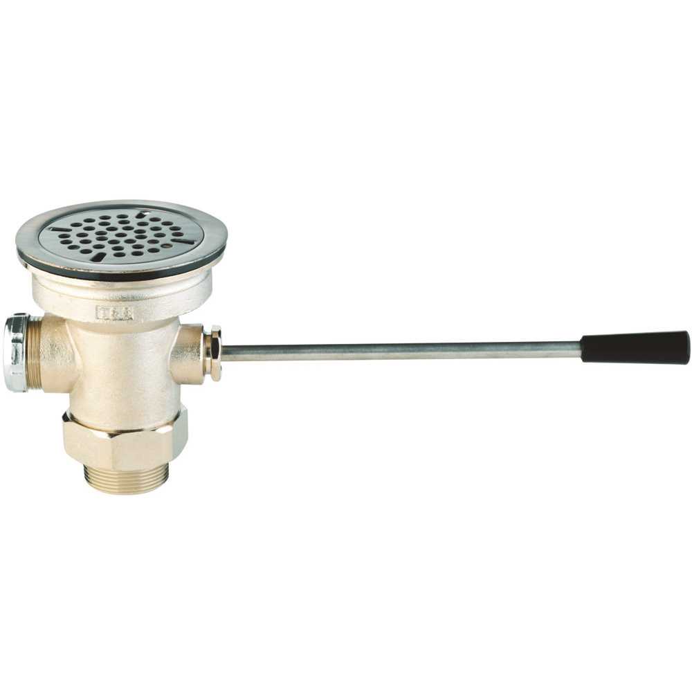 T & S BRASS & BRONZE WORKS B-3962 3 in. x 2 in. Lever Waste Drain Chrome Plated Brass