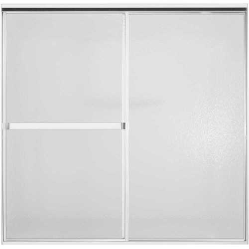 STERLING 690B-59S 690B Series Bath Door, Standard Frame, Aluminum Frame, Clear Glass, Tempered Glass, Sliding Door