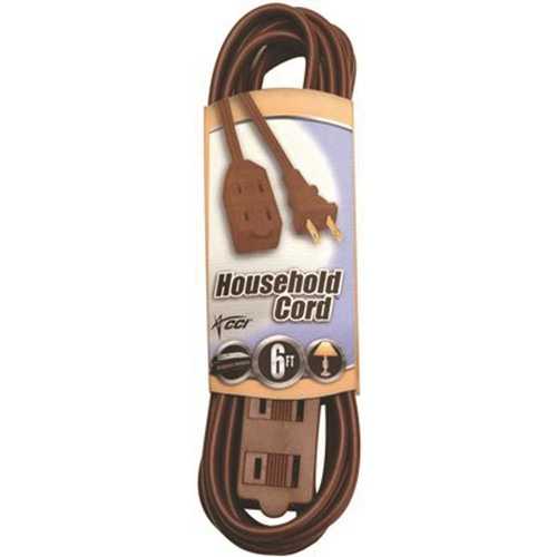 6 ft. 16/2 Brown Household Cube Tap Extension Cord