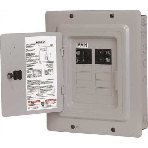 100 Amp 10-Space 20-Circuit Main Breaker Load Center Renovation Value-Pack Gray