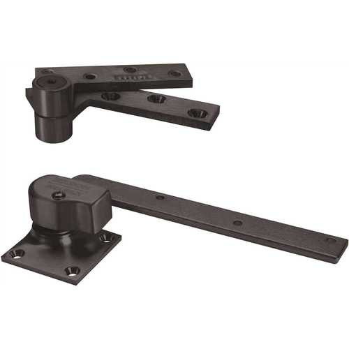 1 in. x 9-5/8 in. Pivot Hinge Brass Offset Pivot Regular Interior/Exterior Dark Bronze