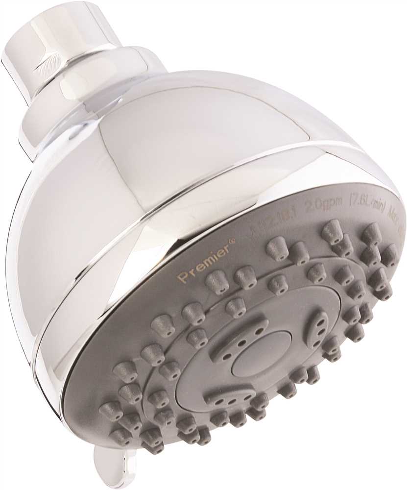 Premier 51043-W0-CP 3-Spray 3 in. Single Wall Mount Fixed Adjustable Shower Head in Chrome