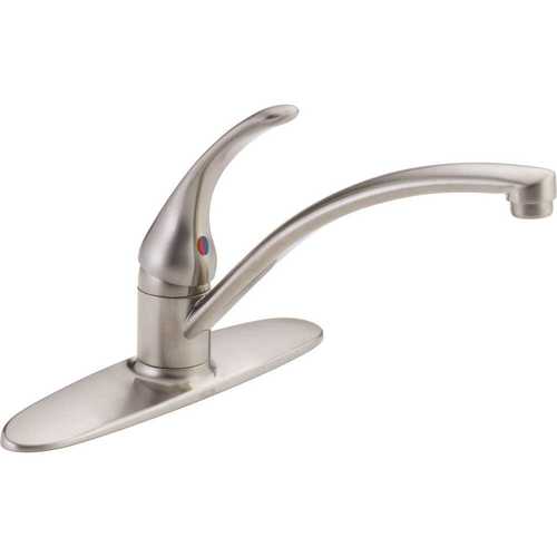 Foundations Single-Handle Standard Kitchen Faucet in Stainless