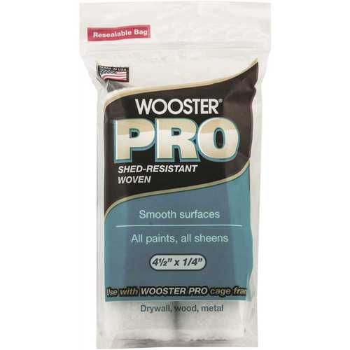 Wooster 0HR2920044 4-1/2 in. x 1/4 in. High-Density Pro Woven Mini Roller Covers