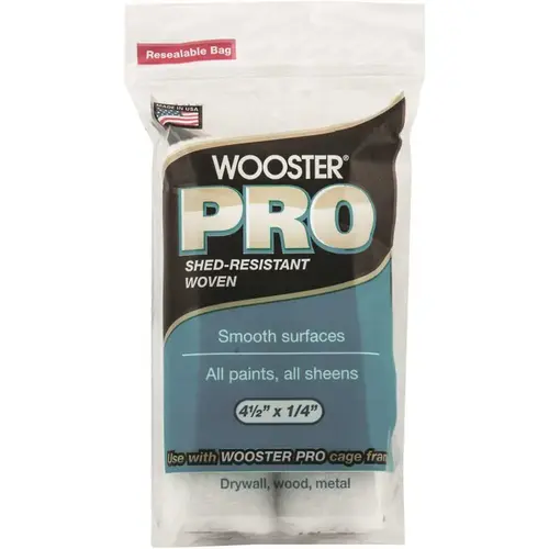 Wooster 0HR2920044 4-1/2 in. x 1/4 in. High-Density Pro Woven Mini Roller Covers