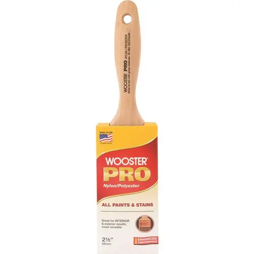 Wooster 0H21450024 2-1/2 in. Pro Nylon/Polyester Flat Brush