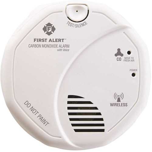 Wireless Interconnect Carbon Monoxide Detector with Voice Feature