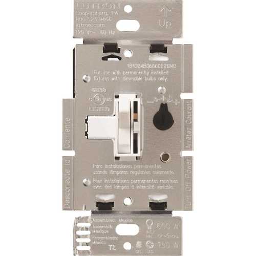 Lutron TGCL-153PR-WH Single-Pole or 3-Way Toggler C.L Dimmer Switch for Dimmable LED, Halogen and Incandescent Bulbs, White