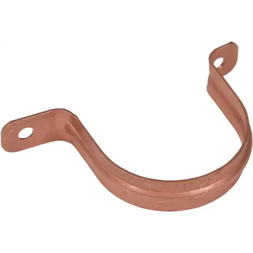 1-1/2 in. Copper 2 Hole Tube Strap Silver Metallic