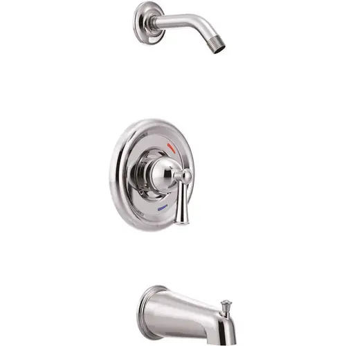 CAPSTONE Single-Handle No Spray Head Tub and Shower Faucet Trim Kit in Chrome