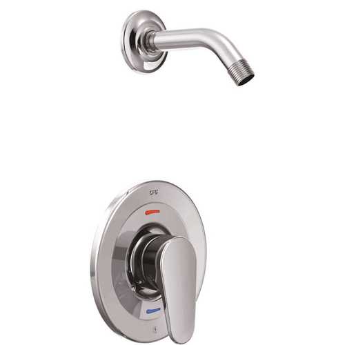 Cleveland Faucet Group T46302NH Edgestone Lever 1-Handle Wall Mount Shower Trim Kit In Chrome Valve and Showerhead Not Included