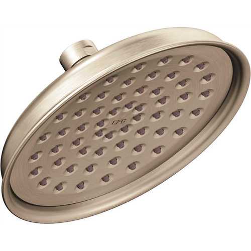 CFG 1-Spray 6.5 in. Single Wall Mount Low Flow Fixed Shower Head in Brushed Nickel