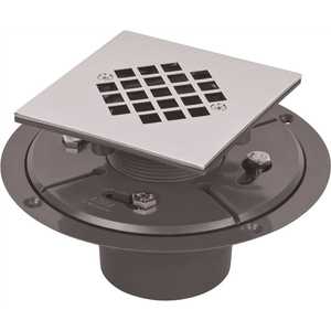 Square Shower Drain Cover with Round Strainer