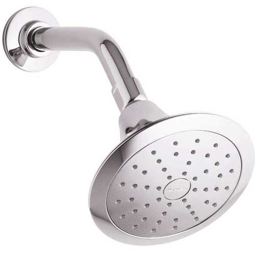 Kohler K-10327-G-CP Forte 1-Spray 5.5 in. Single Wall Mount Fixed Shower Head in Polished Chrome