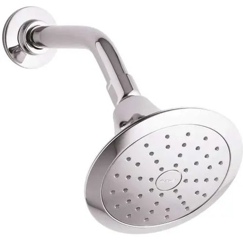 Forte 1-Spray 5.5 in. Single Wall Mount Fixed Shower Head in Polished Chrome