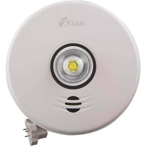 Hardwired 2-in-1 LED Strobe and Smoke Detector with 10-Year Battery Back-Up