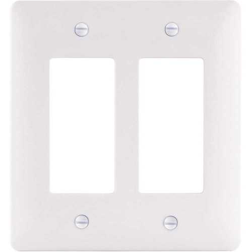 Titan3 Technology TPPW-RR-5 2-Gang Decorator Plastic Wall Plate, White Textured - pack of 5