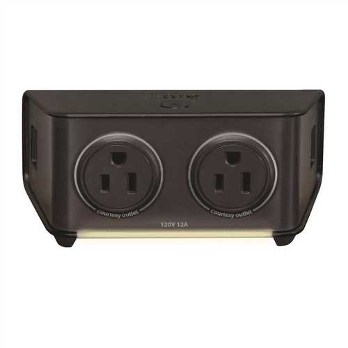 iHome Hi10B12-XCP12 2-Outlet Dual Charging Power Plug with Dual USB Charging and Nightlight - pack of 12
