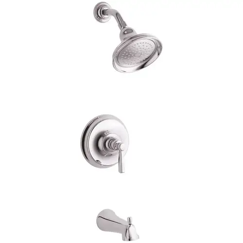 Bancroft 1-Handle 1-Spray 2.5 GPM Tub and Shower Faucet with Metal Lever in Polished Chrome (Valve Not Included)