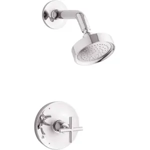 KOHLER Purist 1-Spray 6.5 in. Single Wall Mount Fixed Shower Head in Polished Chrome