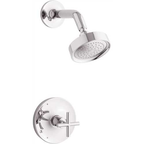Purist 1-Spray 6.5 in. Single Wall Mount Fixed Shower Head in Polished Chrome