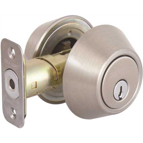 Double Cylinder Satin Nickel Deadbolt