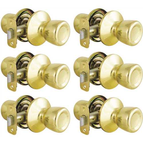 Waterbury Polished Brass Passage Hall/Closet Door Knob Contractor Pack