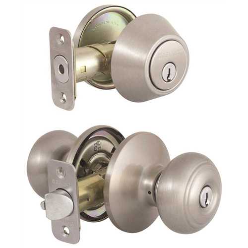 Defiant BGX2L1B-K-KD Hartford Satin Nickel Entry Knob And Single ...