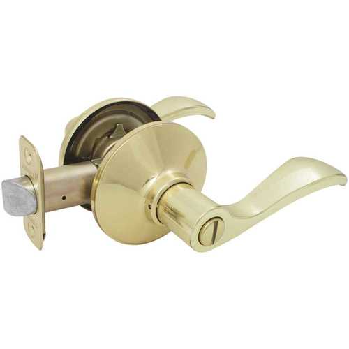 Defiant LYE701B Naples Polished Brass Privacy Bed/Bath Door Lever