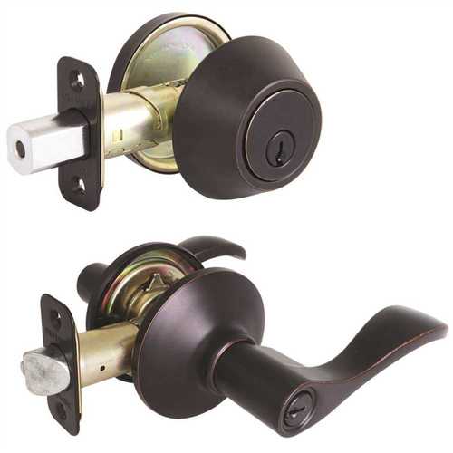 Defiant MYEX7L1B-K-KD Naples Aged Bronze Entry Lever and Single ...