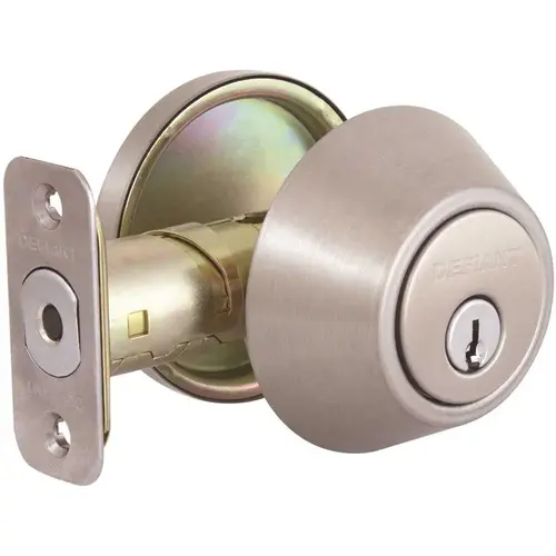 Single Cylinder Satin Nickel Deadbolt