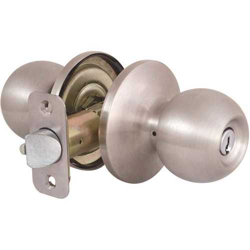 Saturn Stainless Steel Keyed Entry Door Knob with SC1 Keyway