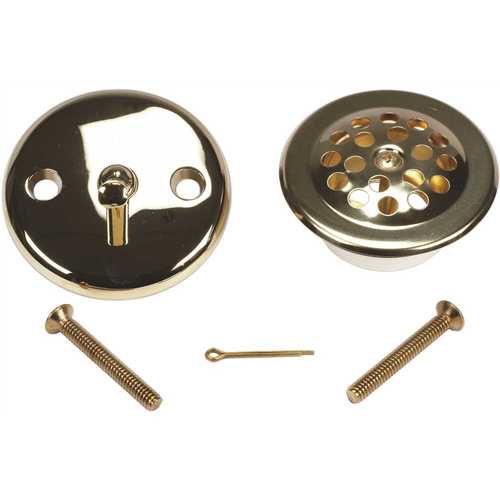 Trip Lever Tub Drain and Overflow Trim Kit in Polished Brass