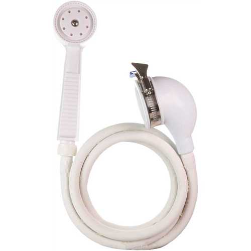 1-Spray 2 in. Single Wall Mount Handheld Shower Head in White