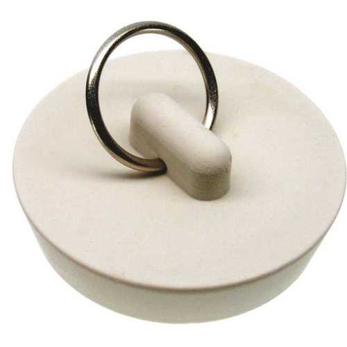 1-5/8 in. Rubber Drain Stopper in White