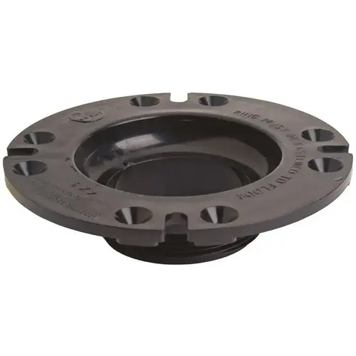 7 in. Plastic Male Closet Flange Black